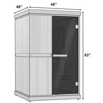 PixelBay PX-4 Infinit Infrared and Traditional 2-Person Hybrid Sauna
